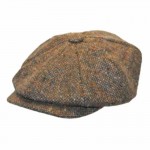 Donegal Tweed Newsboy Cap - Brown Salt and Pepper - Scholar